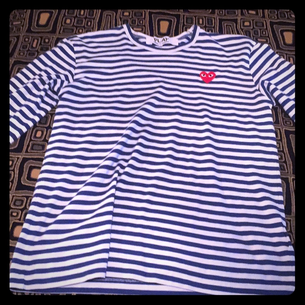 Blue white red COMME des GARÇONS long sleeve